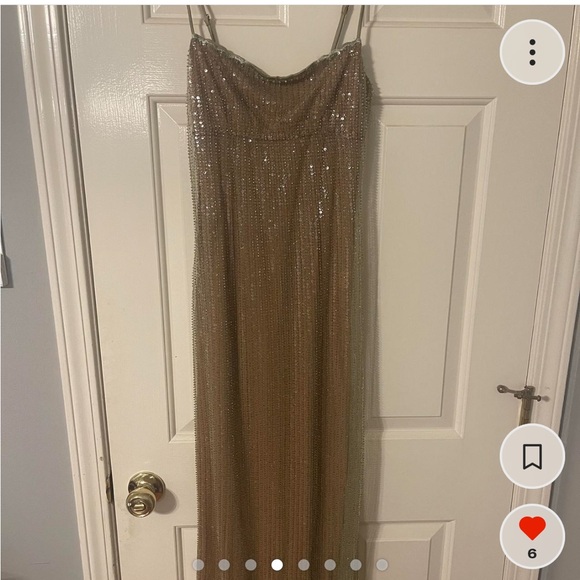 House of Cb Alondra Cafe au lait beaded maxi dress - Picture 4 of 8